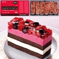 【冷凍】いちごとブルーベリーのケーキ 約77G 6食入