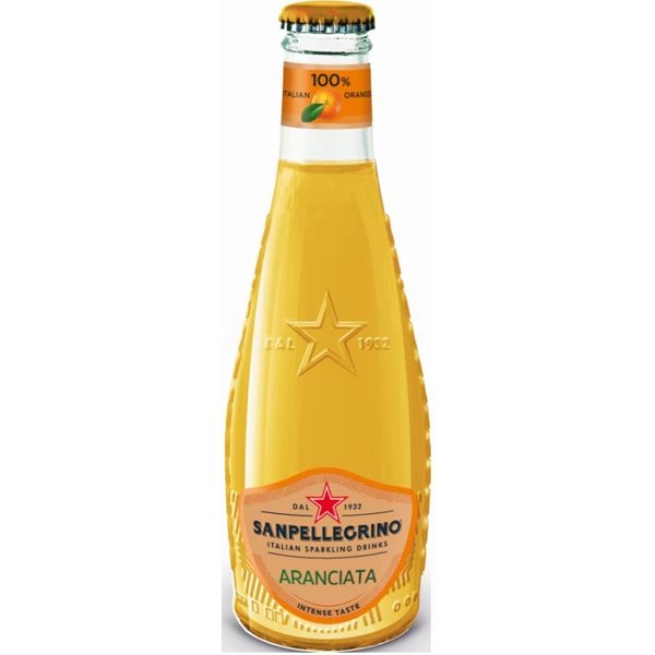 【常温】NEW サンペレグリノ・フルーツベバレッジ・アランチャータ(オレンジ) 200ML 4食入