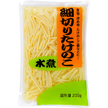 Vandro 細切りたけのこ(水煮) 固形量200g ×40 袋 (Vandroロゴ付包装)