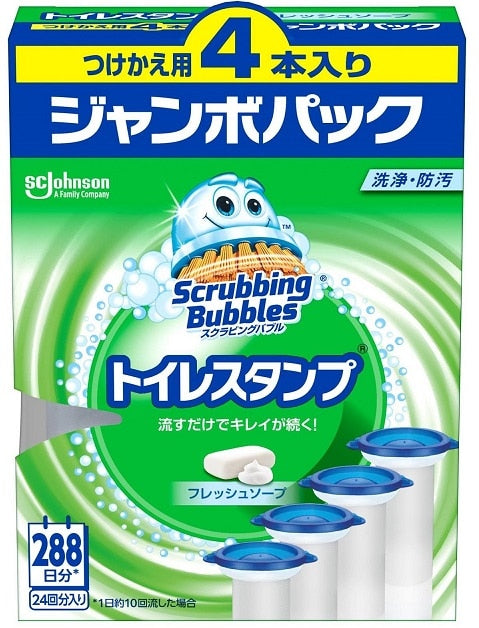 ジョンソン スクラビングバブル トイレスタンプ フレッシュソープ つけかえ用 4本パック×12パック