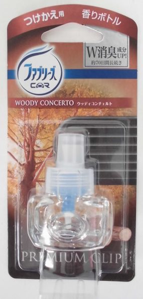 P&G ファブリーズ車用 プレミアムクリップ ウッディコンチェルト つけかえ用×3パック