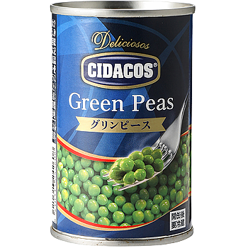 Vandro グリーンピース缶 固形量95g 内容総量150g ×24 缶 (Vandroロゴ付包装)