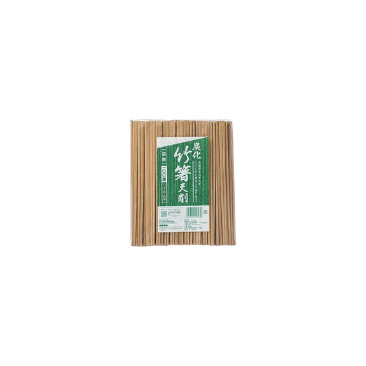 Vandro 炭化竹箸天削(袋無) 100膳入 ×25 本 (Vandroロゴ付包装)