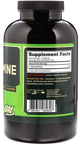 オプティマムニュートリション(Optimum Nutrition) ON グルタミン1000mg 240粒カプセル 海外直送品