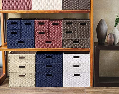 ちどり産業(Tidorisangyou) バスケット レッド 36×26×H10cm