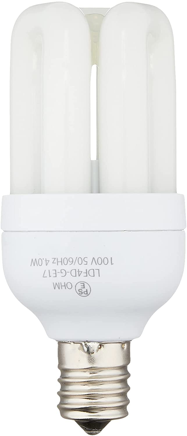 オーム電機 LED電球 D形(40形相当/506lm/昼光色/E17/全方向配光280°/密閉形器具対応/断熱材施工器具対応) LDF4D-G-E17