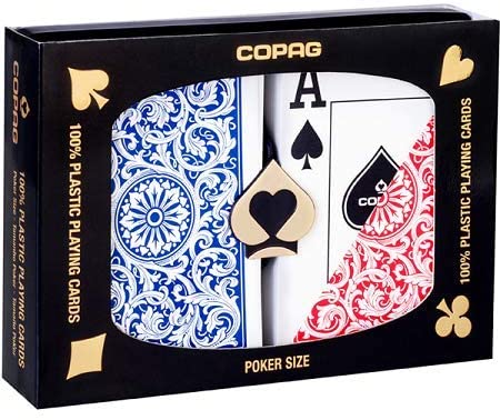 Copag ポーカーサイズ ジャンボインデックス 1546 トランプ ブルー レッド セットアップ