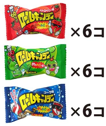 やおきん ロールキャンディセット(3種・18コ)