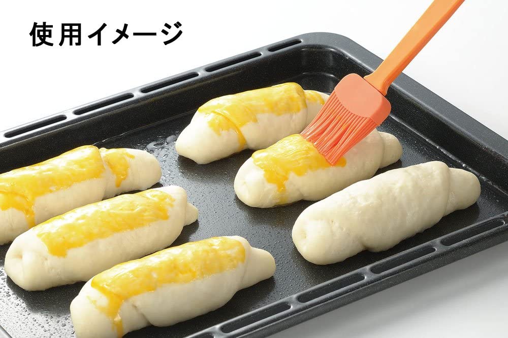 タイガークラウン ハケ・塗り刷毛 オレンジ 65×15×260mm シリコーンクック刷毛 日本製 2256