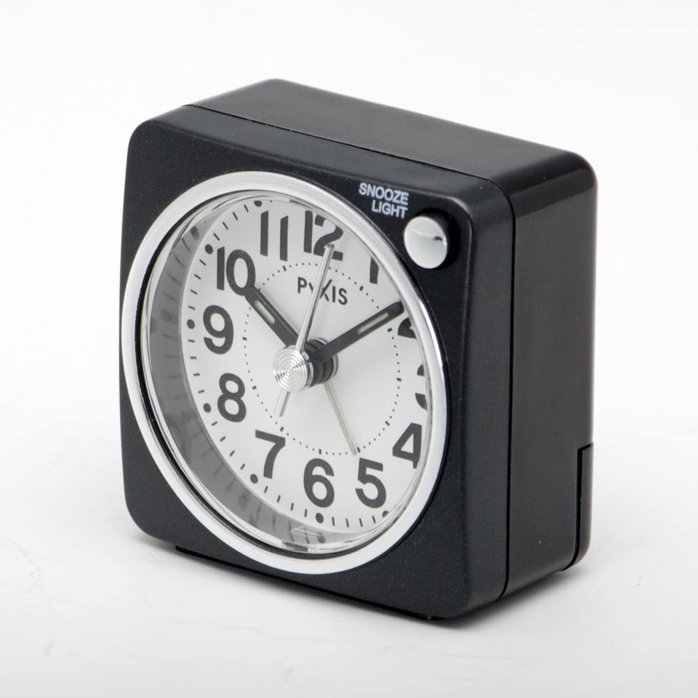 セイコー クロック 目覚まし時計 アナログ PYXIS ピクシス 黒 メタリック NR437K SEIKO