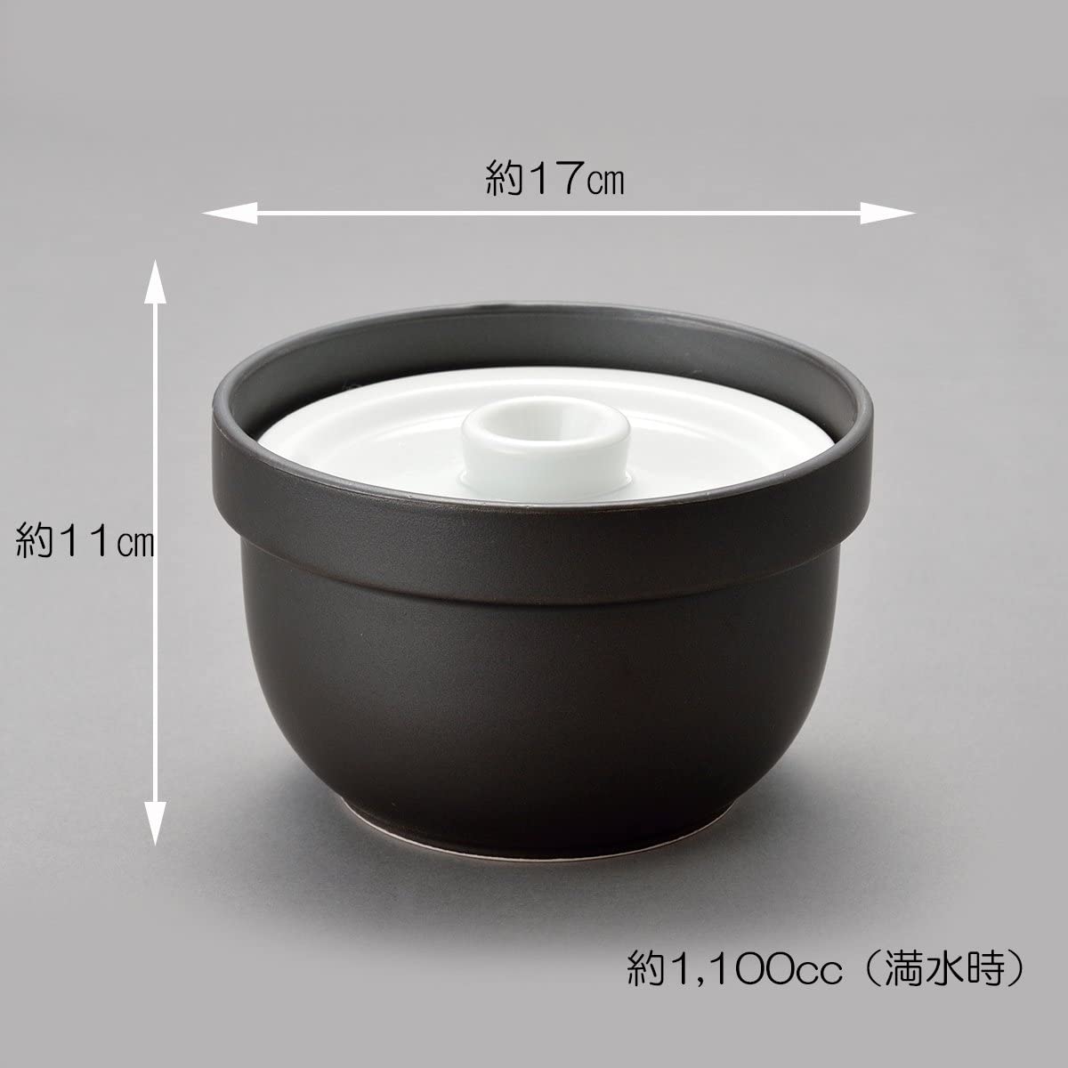 波佐見焼 CtoC JAPAN おひつ にもなる 炊飯鍋 ホワイト φ17×H11(cm) 1,100(cc)