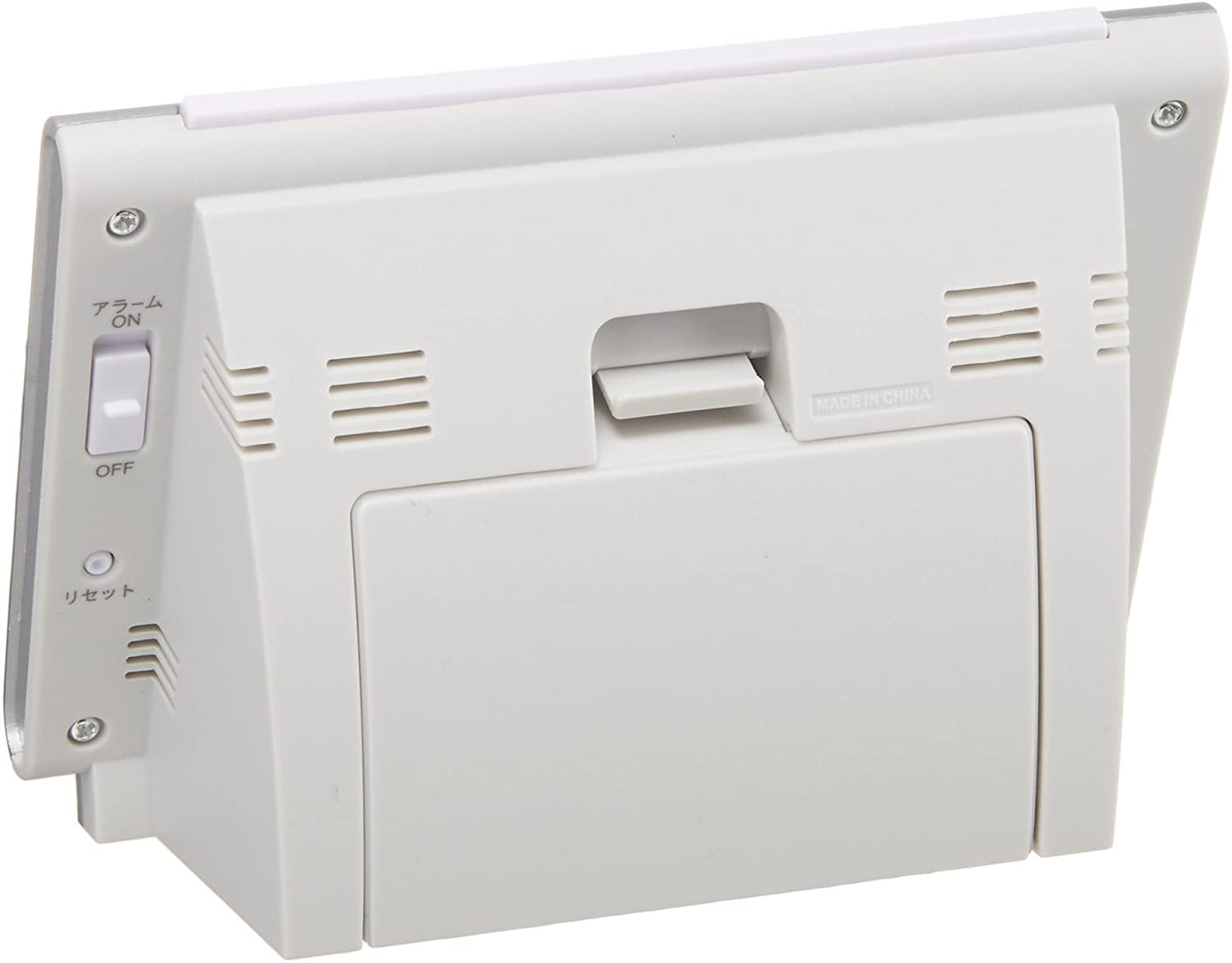 セイコー クロック 目覚まし時計 電波 デジタル カレンダー 温度 湿度 表示 白 パール SQ698S SEIKO