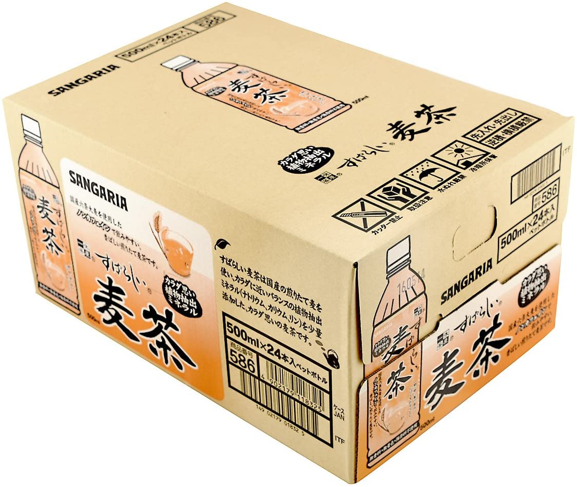 サンガリア すばらしい麦茶 500ml×24本