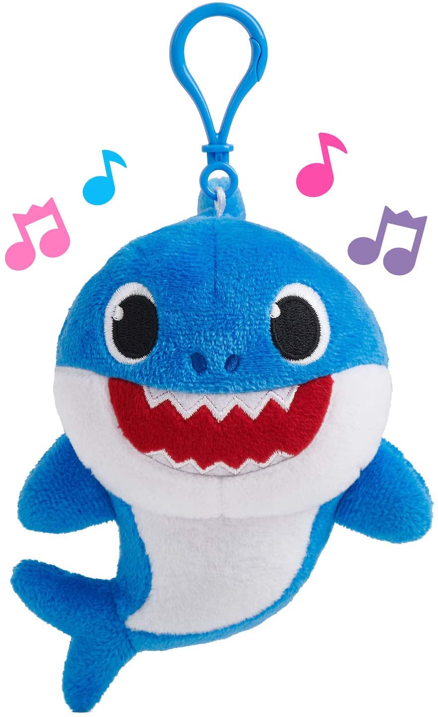Singing Plush Clip - Daddy Shark BS メロディぬいぐるみ ダディーシャーク(S)クリップ付き