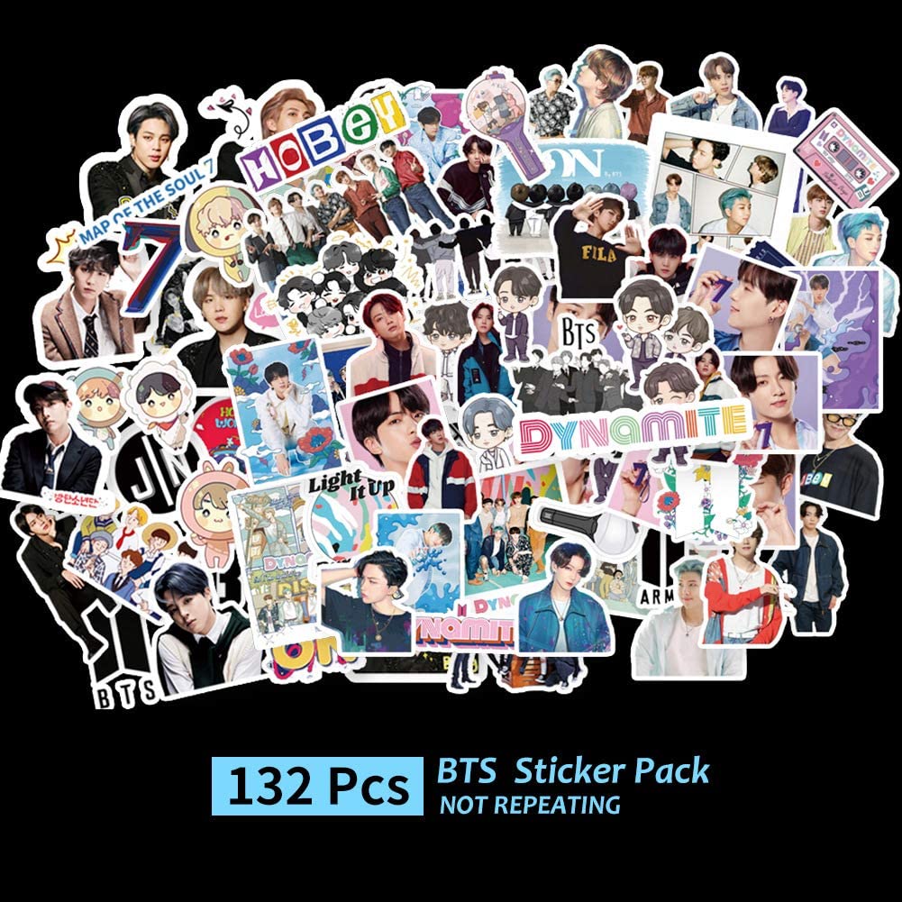 132枚 防弾少年団for BTS 防水 ステッカー シール グラフィティスーツケースシール 人気韓流グッズ フォトステッカーfor Q 「Dynamite」 漫画 ヘルメット アニメ かわいい ギター ノート 手帳 スケートボード PVC パソコン 車
