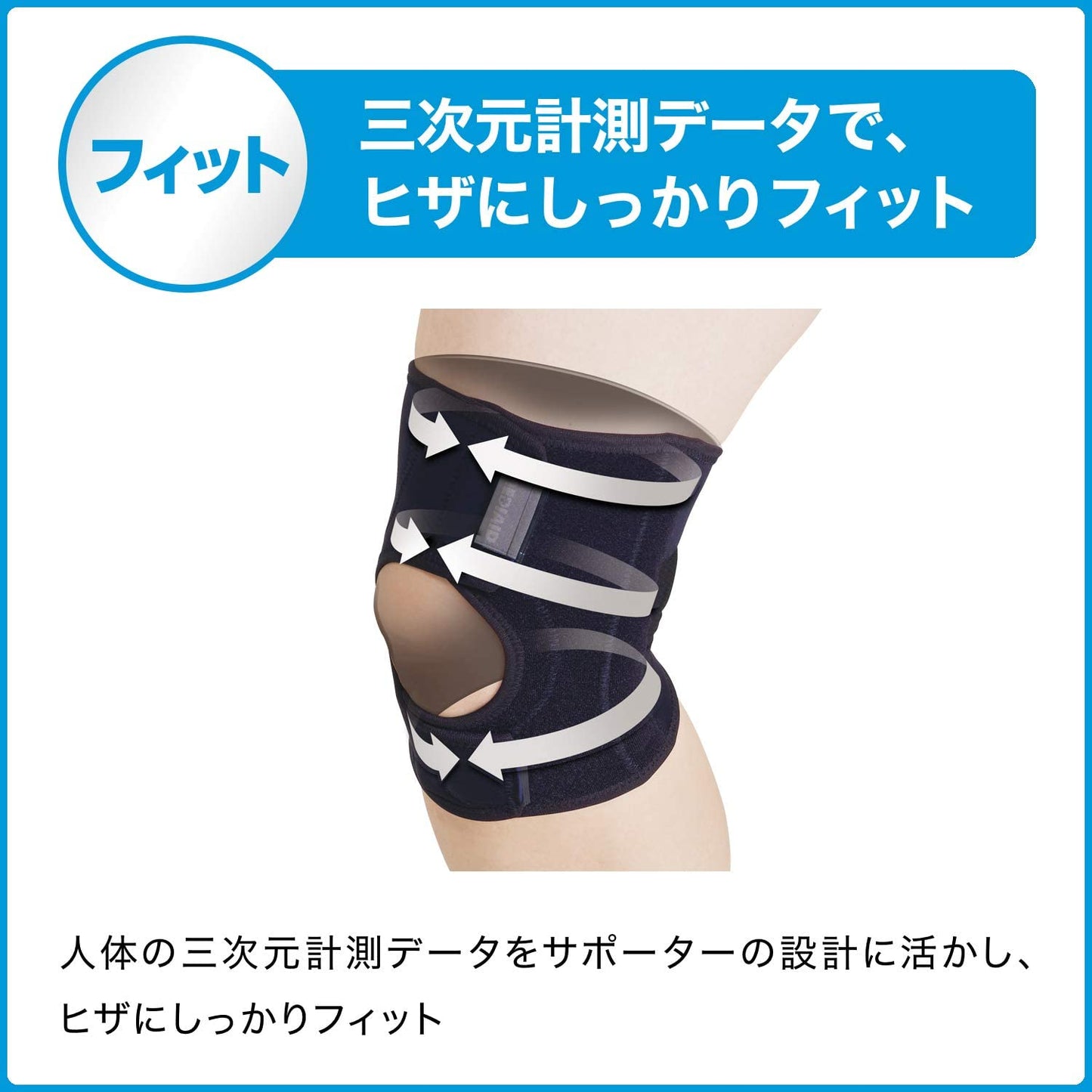 日本シグマックス メディエイド サポーター しっかりガード ひざ スタンダード L ブラック 男女兼用 左右兼用