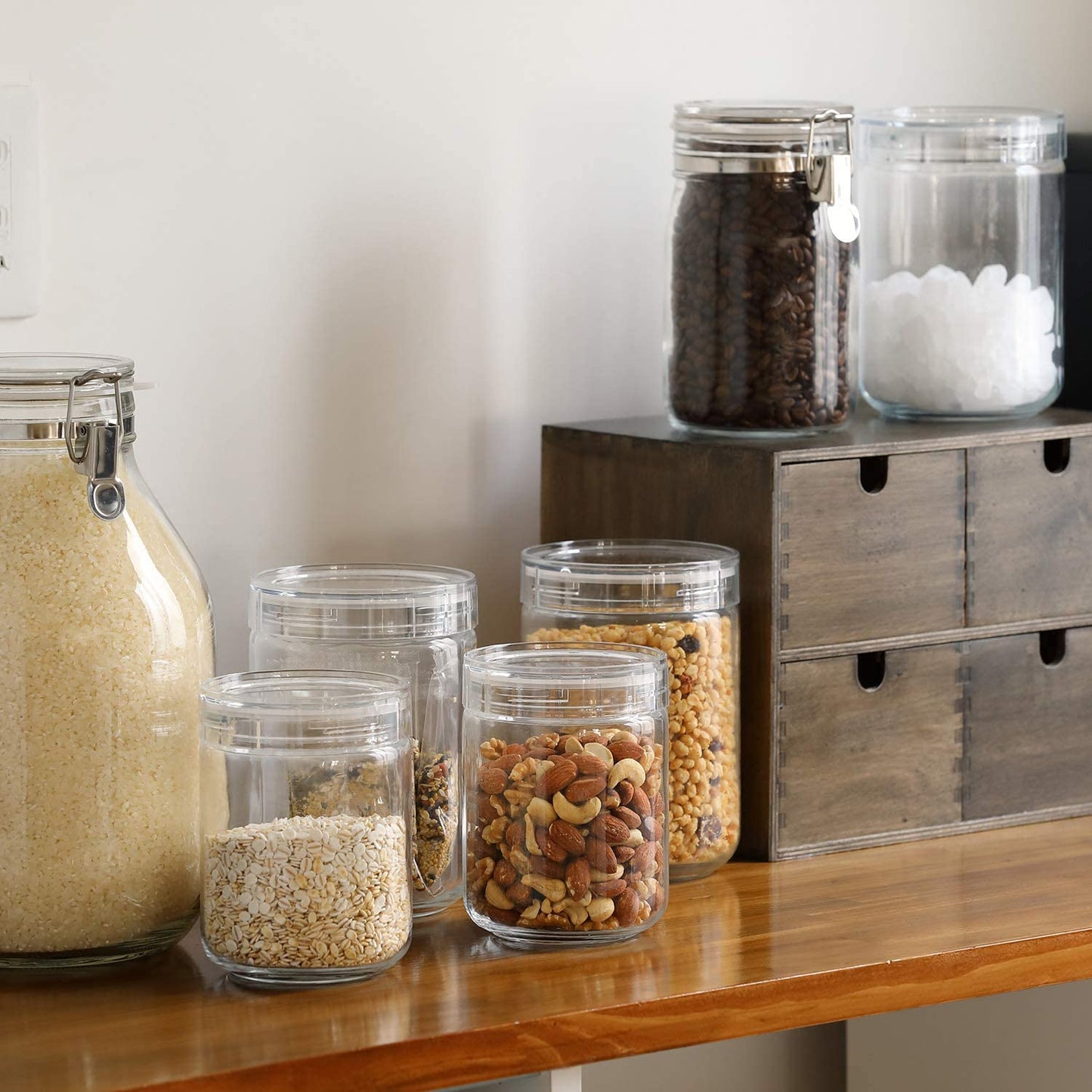 セラ―メイト 保存 容器 ガラス キャニスター 420ml チャーミークリアー タフ TL3 日本製 221022