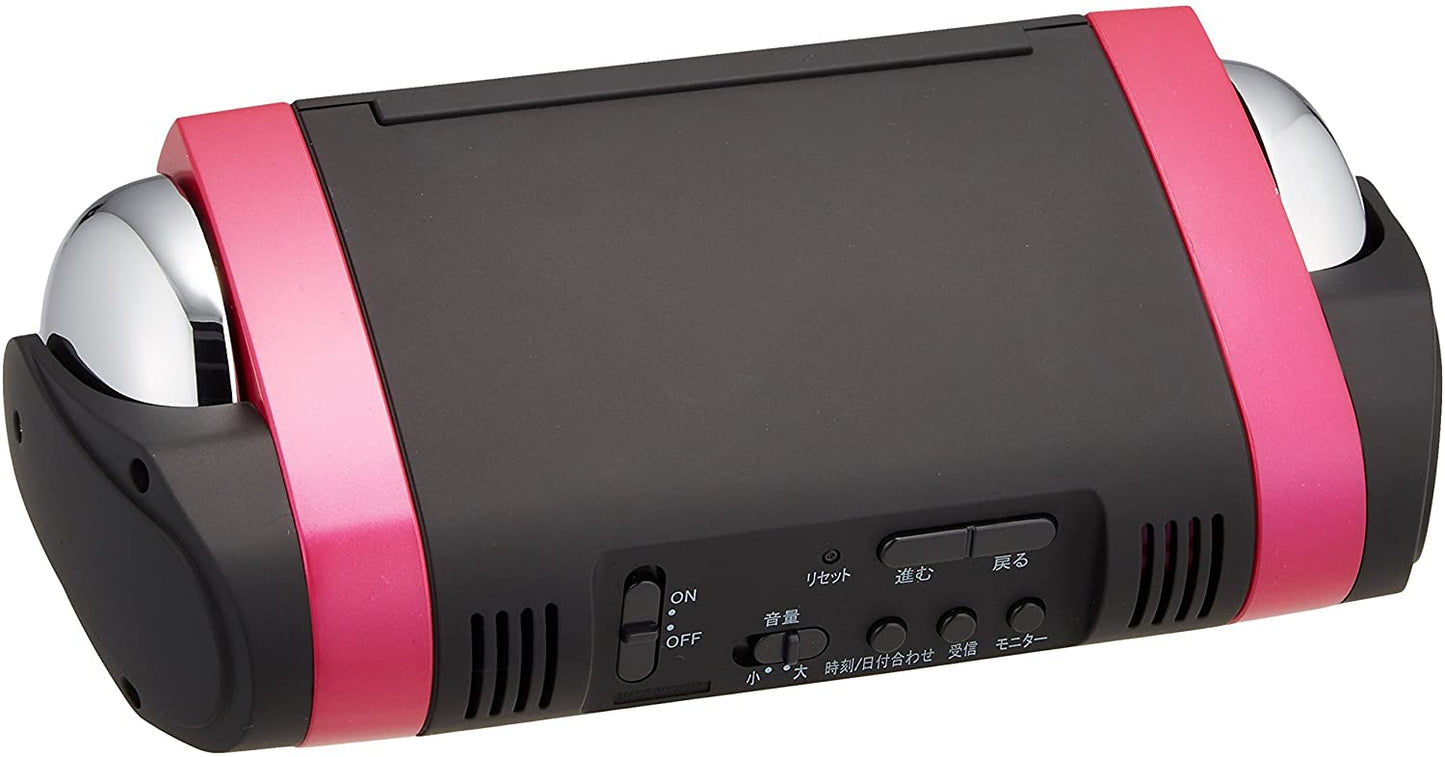 セイコー クロック 目覚まし時計 電波 デジタル 大音量 ベル音 PYXIS ピクシス RAIDEN ライデン ピンク パール NR530P SEIKO