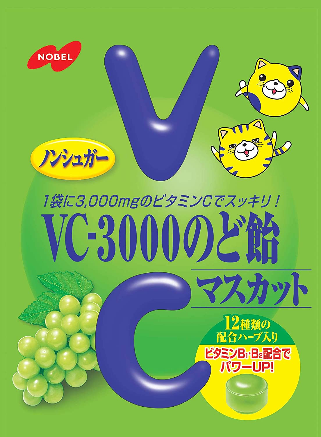 ノーベル VC-3000のど飴 マスカット 90g×6個