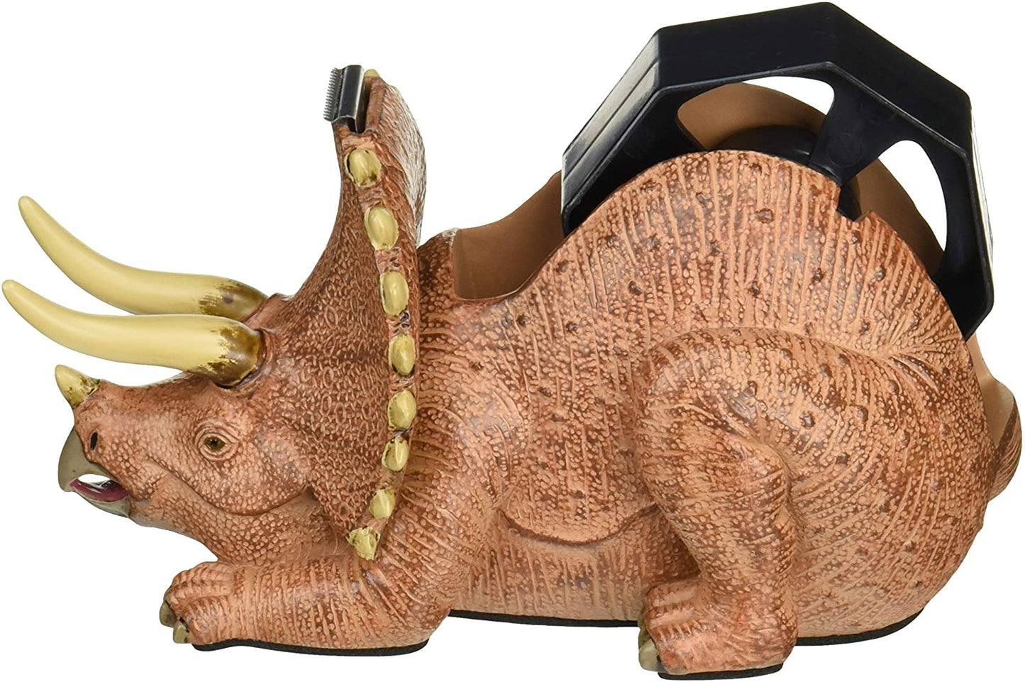 セトクラフト デザイン小物 茶色 9×17.5×9.5㎝(プーリー無し) テープディスペンサー(トリケラトプス) SR-4092