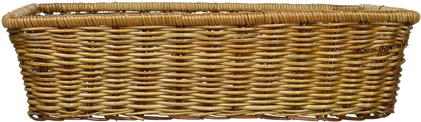 バスケット 芒草 かご 小物入れ トレー 収納 リビング 約39×29×10cm CN-49