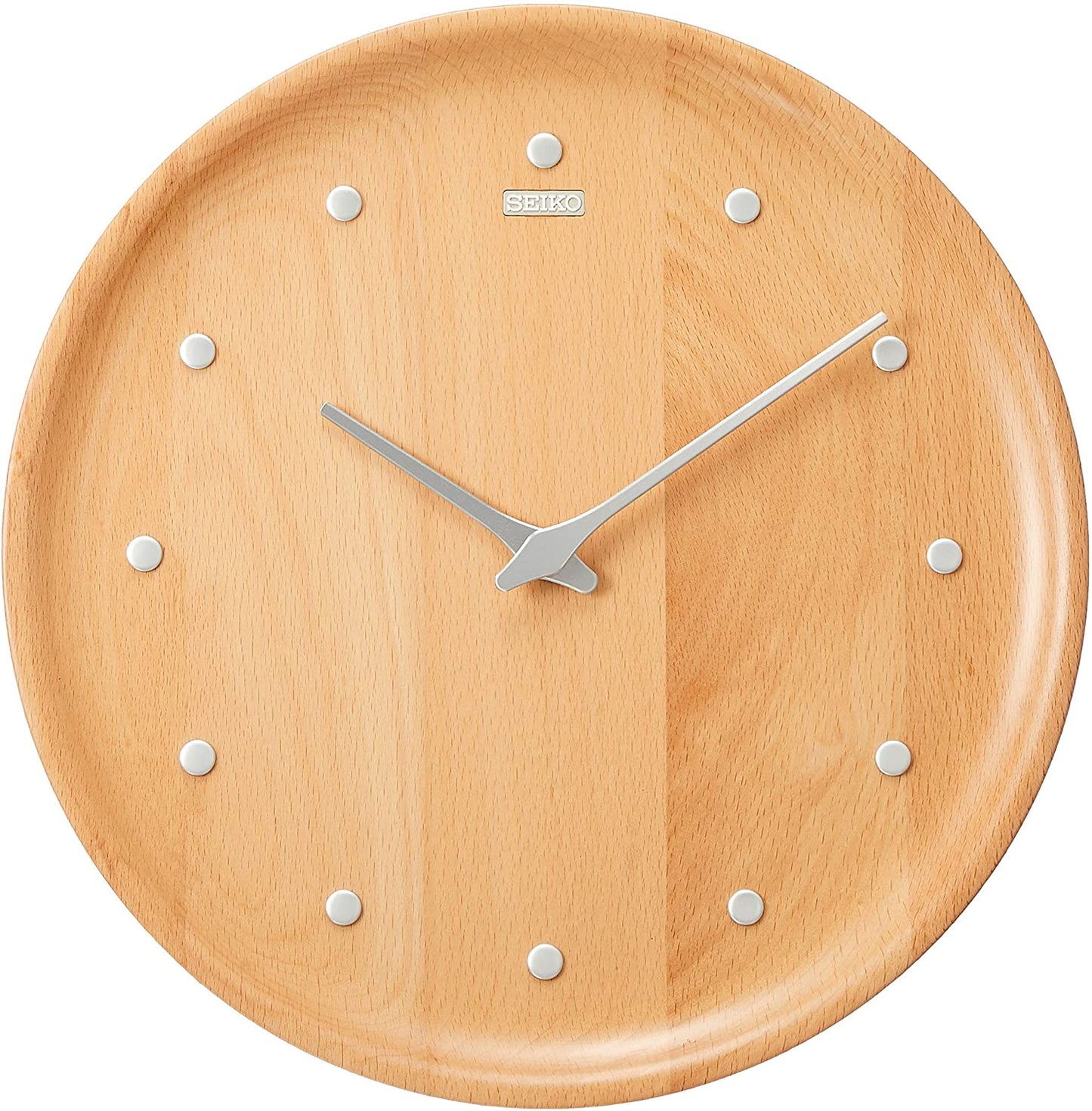セイコークロック 掛時計 天然色木地 直径270×37mm アナログ KX622H
