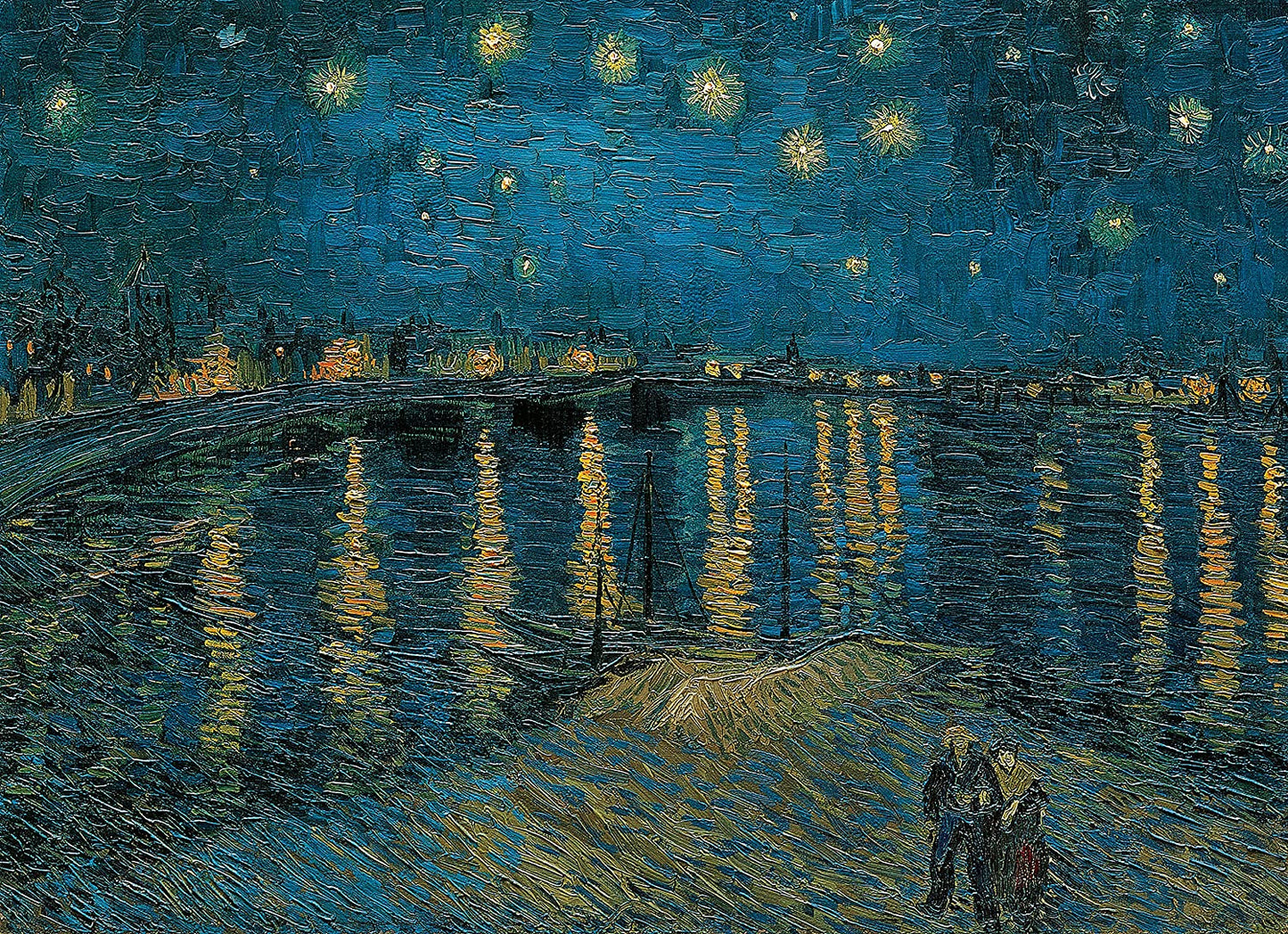 1000ピース ジグソーパズル Clementoni ゴッホ ローヌ川の星月夜 van Gogh: Starry Night Over the Rhone 50×69cm 39344