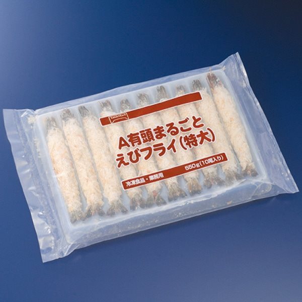 【冷凍】有頭まるごとエビフライ(BT) 特大 10尾入