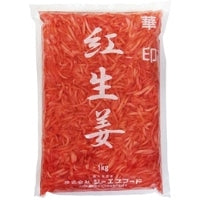 ジーエスフード 華印 紅生姜千切り(うす色) 1KG×5パック 常温(まとめ買い) (Vandroロゴ付包装・INDEXBOX)