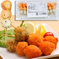 ケーオー産業 海鮮団子串(たこ・えび・いか) 45G 10食入×10パック (まとめ買い) (Vandroロゴ付包装)