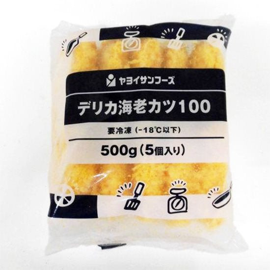 【冷凍】デリカ海老カツ 約100G　5食入