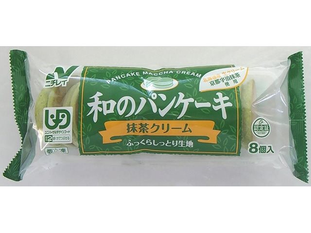 【冷凍】△和のパンケーキ(抹茶クリーム)約25G　8食入