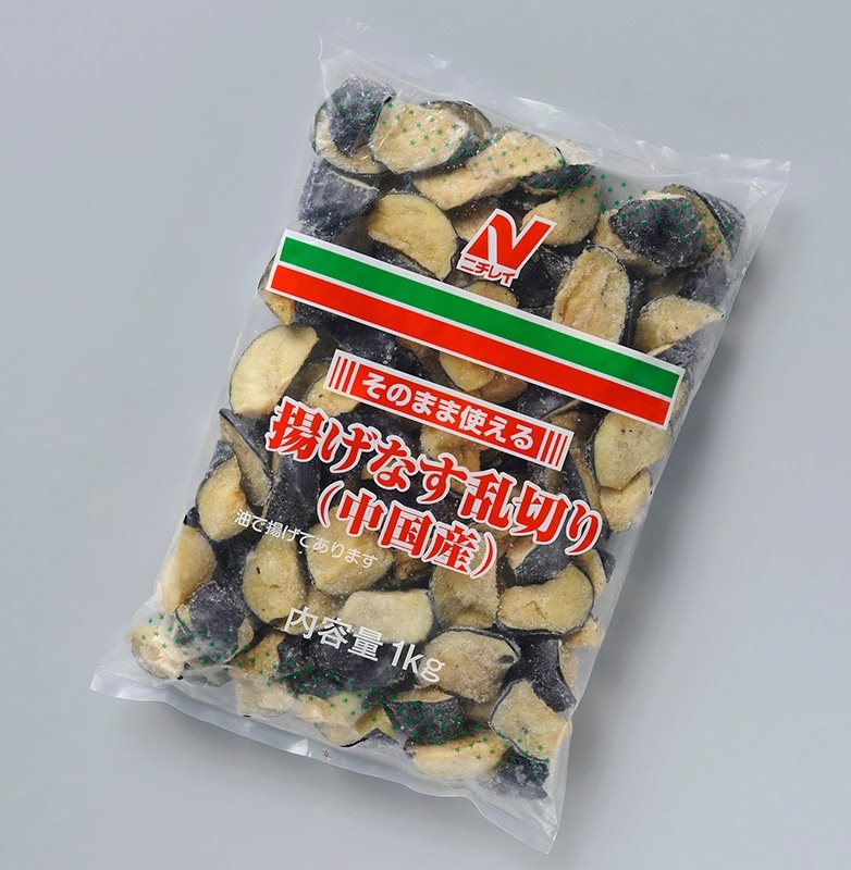 【冷凍】そのまま使える揚げなす乱切り中国 1KG