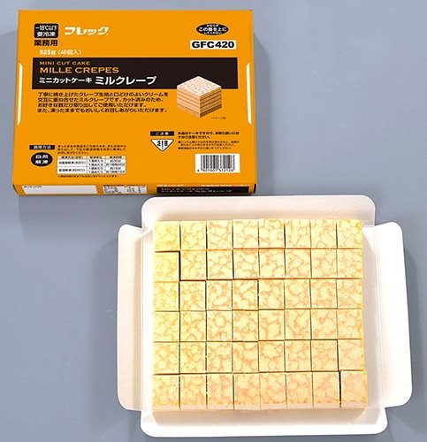 【冷凍】ミニカットケーキ ミルクレープ 約525G