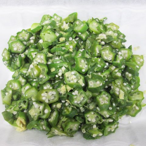 【冷凍】味付素材オクラと湯葉のお浸し 500G