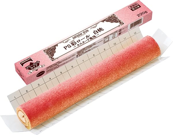 【冷凍】PS彩ロール白桃(カスタード風味) 約220G