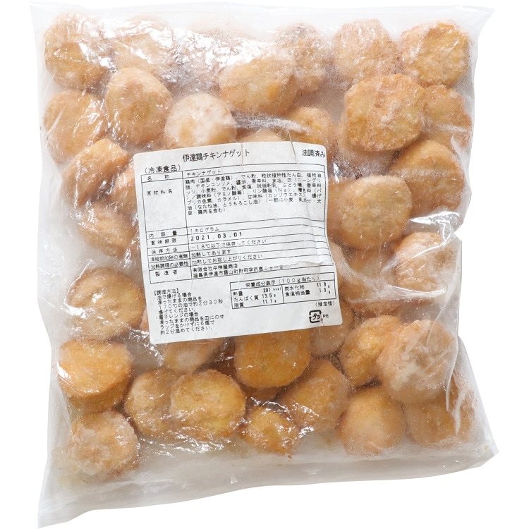 【冷凍】伊達鶏ナゲットプレーン 1KG