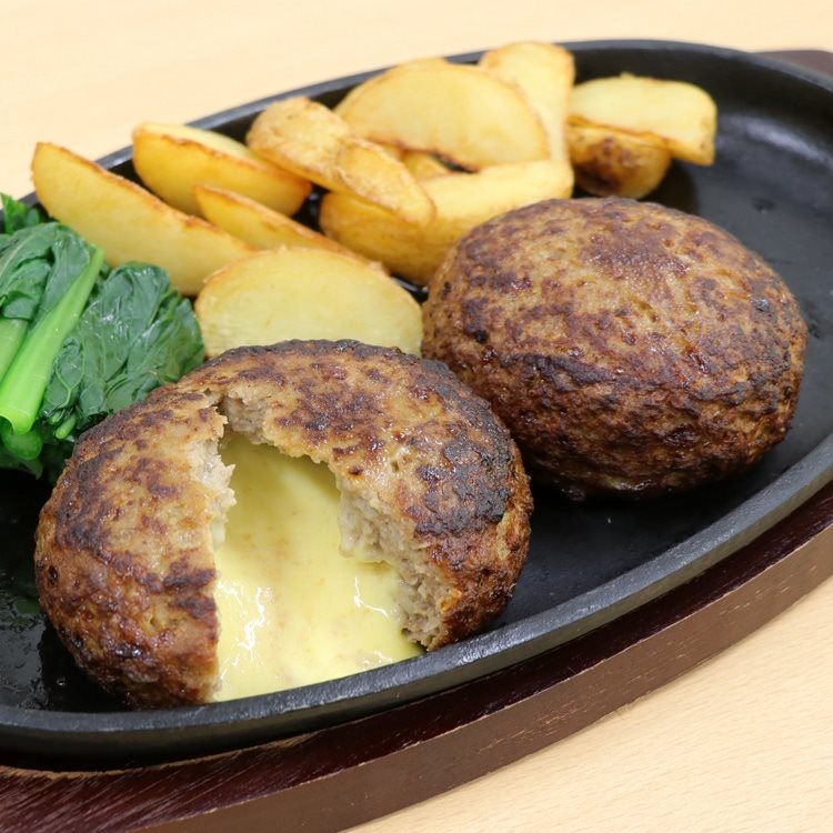 【冷凍】4種のとろけるチーズ入り極厚ハンバーグ 150G