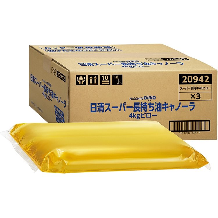 【常温】スーパー長持ち油 (ピロー) 4KG　3食入