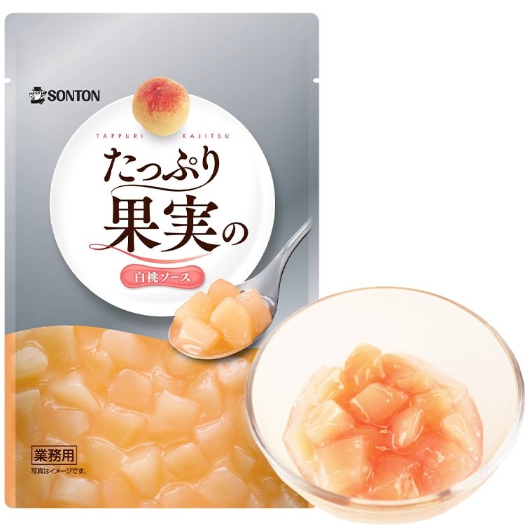 【冷蔵】たっぷり果実の白桃ソース 500Ｇ