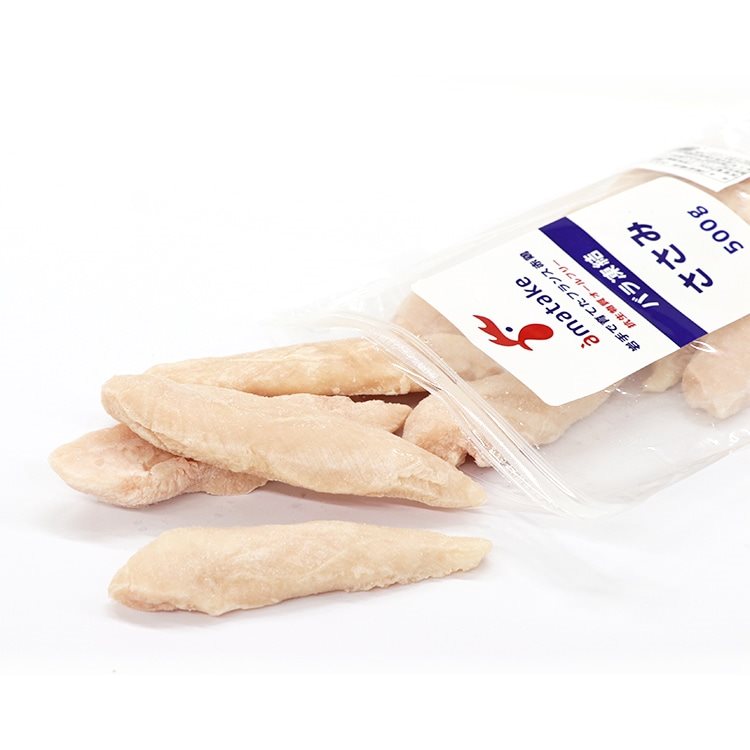 【冷凍】赤鶏バラ凍結 ささみ(すじ切り) 500Ｇ
