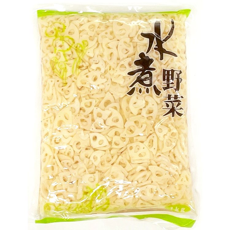 【冷蔵】水煮レンコン1/4薄切(ちらし) 1KG