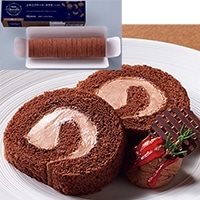 【冷凍】カット済みケーキ ふわとけロール カカオ 180G