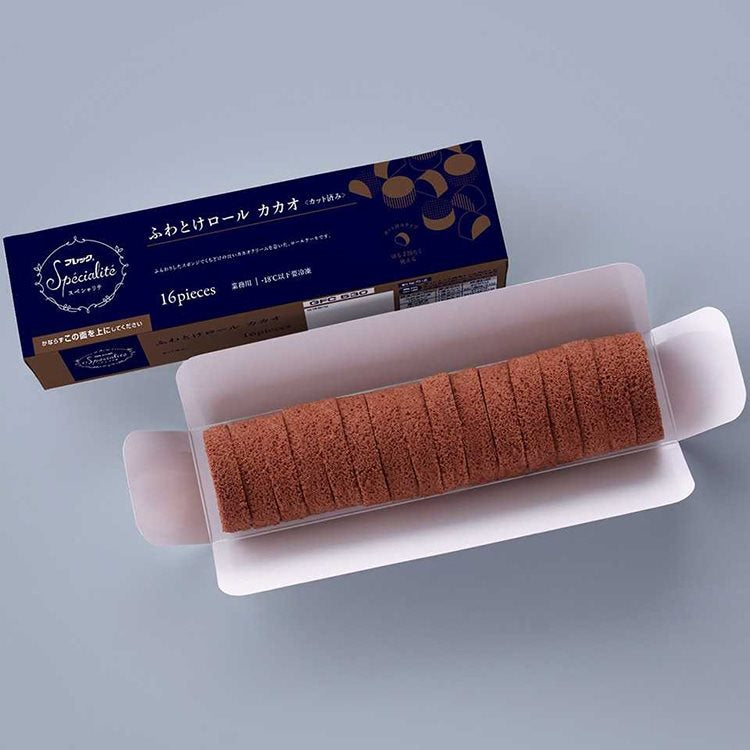 【冷凍】カット済みケーキ ふわとけロール カカオ 180G