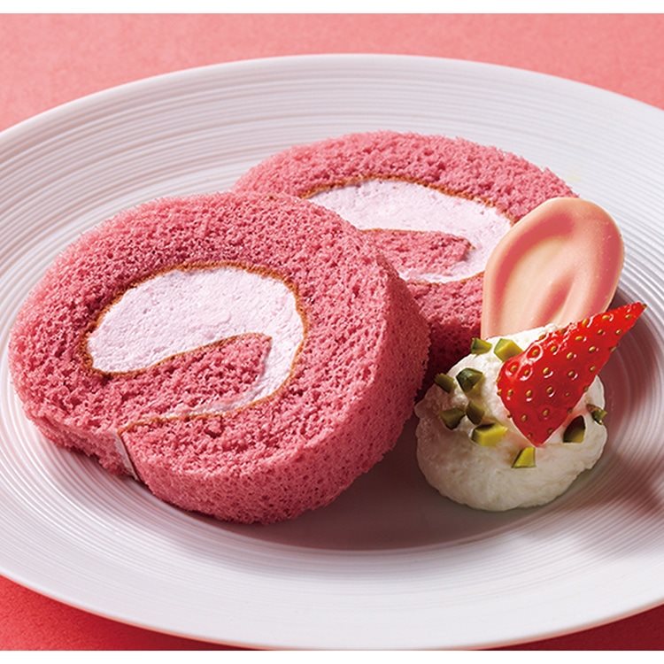【冷凍】カット済みケーキ ふわとけロール ストロベリー 170G