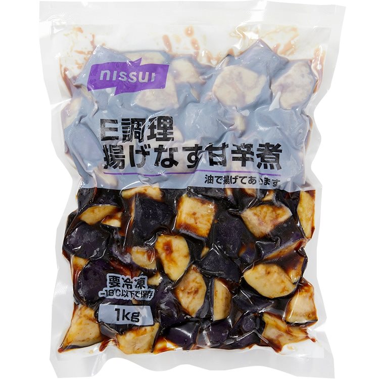 【冷凍】E調理 揚げなす甘辛煮 1KG