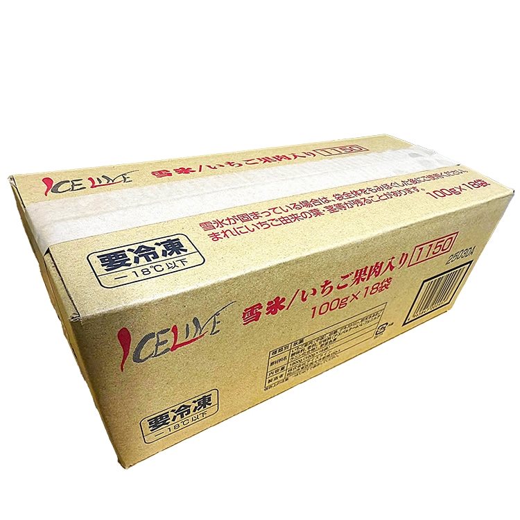 【冷凍】雪氷 いちご果肉入り1150 100G　18食入