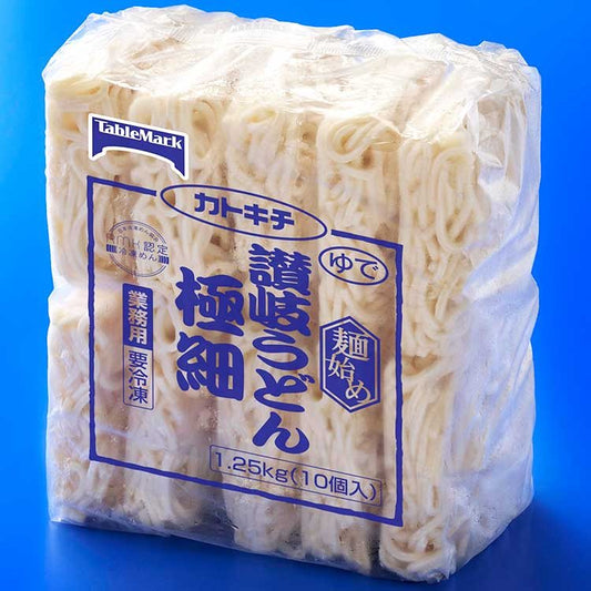 【冷凍】麺始め 讃岐うどん極細(割子)125G　10食入