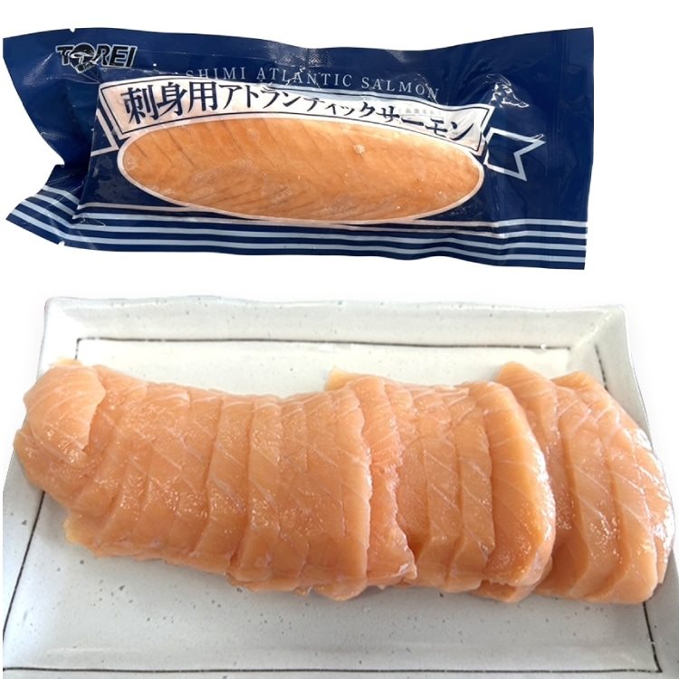 【冷凍】【限定】Y)アトランティックサーモン(チリ産)柵 刺身用 200G