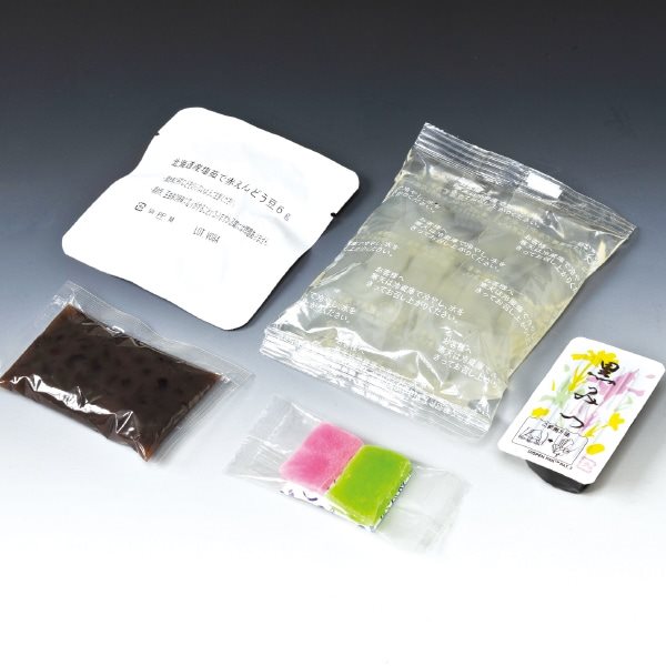 【冷蔵】アンミツポーションS (寒天180G、餡40G、蜜28G、求肥10G)　30食入